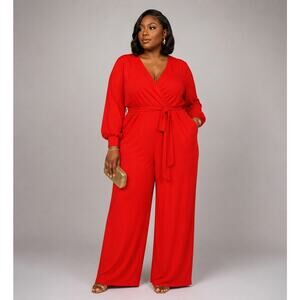 Miss Avenue Orange Size 1X Jumpsuit